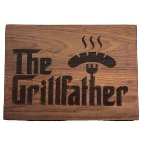 The Grillfather 10X14 BBQ Burnished Wood Cutting Board